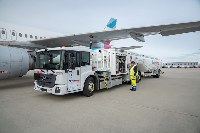 Charge, refuel, fly: Delivering the Mercedes-Benz eEconic for aircraft refueling