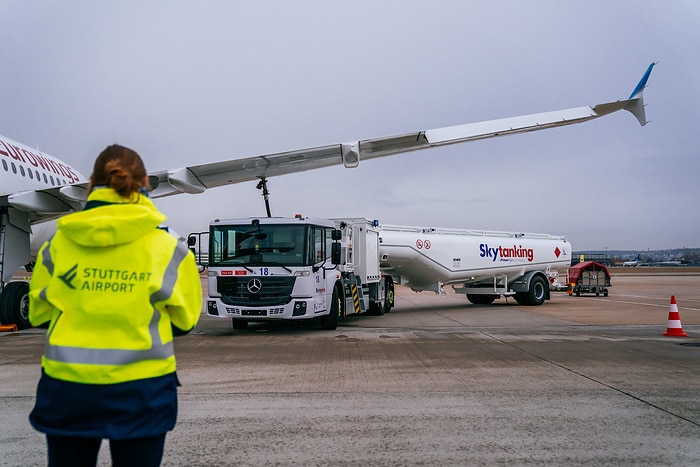 Charge, refuel, fly: Delivering the Mercedes-Benz eEconic for aircraft refueling