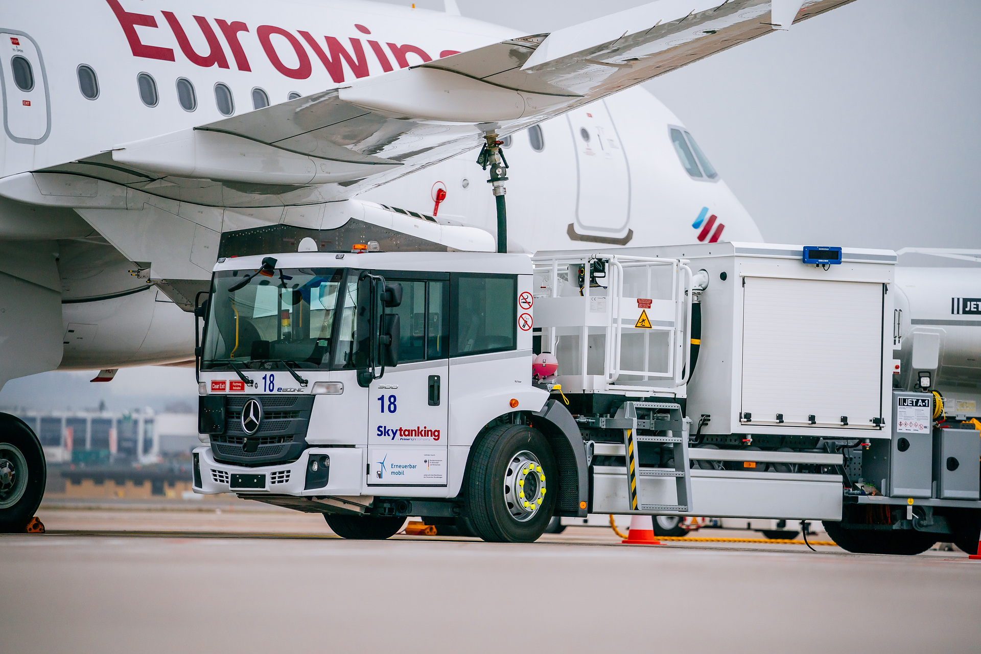 Charge, refuel, fly: Delivering the Mercedes-Benz eEconic for aircraft refueling