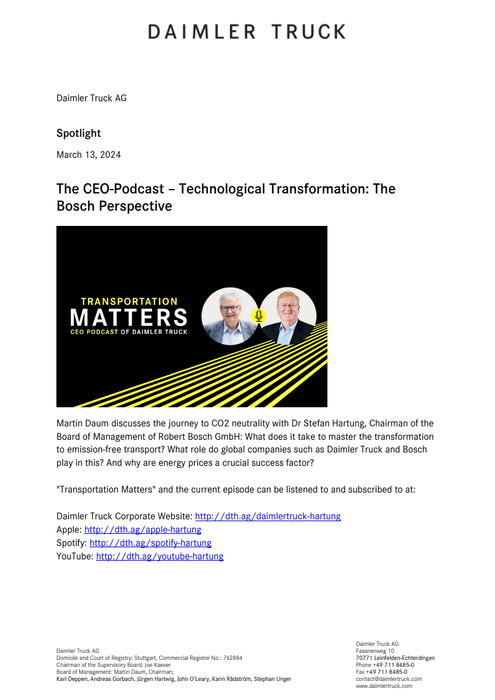 The CEO-Podcast – Technological Transformation: The Bosch Perspective