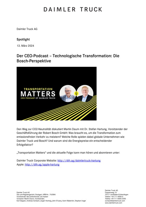 Der CEO-Podcast – Technologische Transformation: Die Bosch-Perspektive