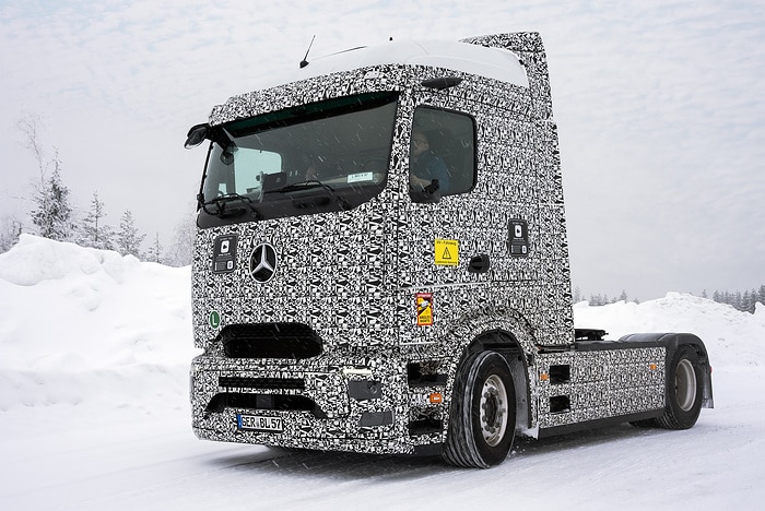 Mercedes-Benz Trucks schließt in Finnland letzte Wintererprobung des eActros 600 vor Serienstart erfolgreich ab