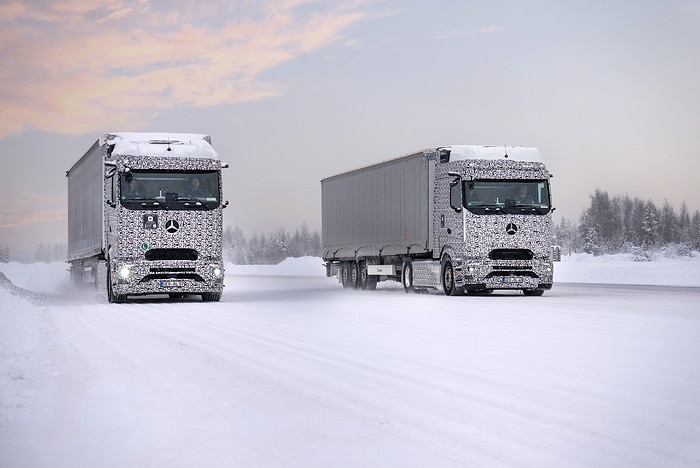 Mercedes-Benz Trucks successfully completes final winter trials in Finland of the eActros 600 prior to start of series production