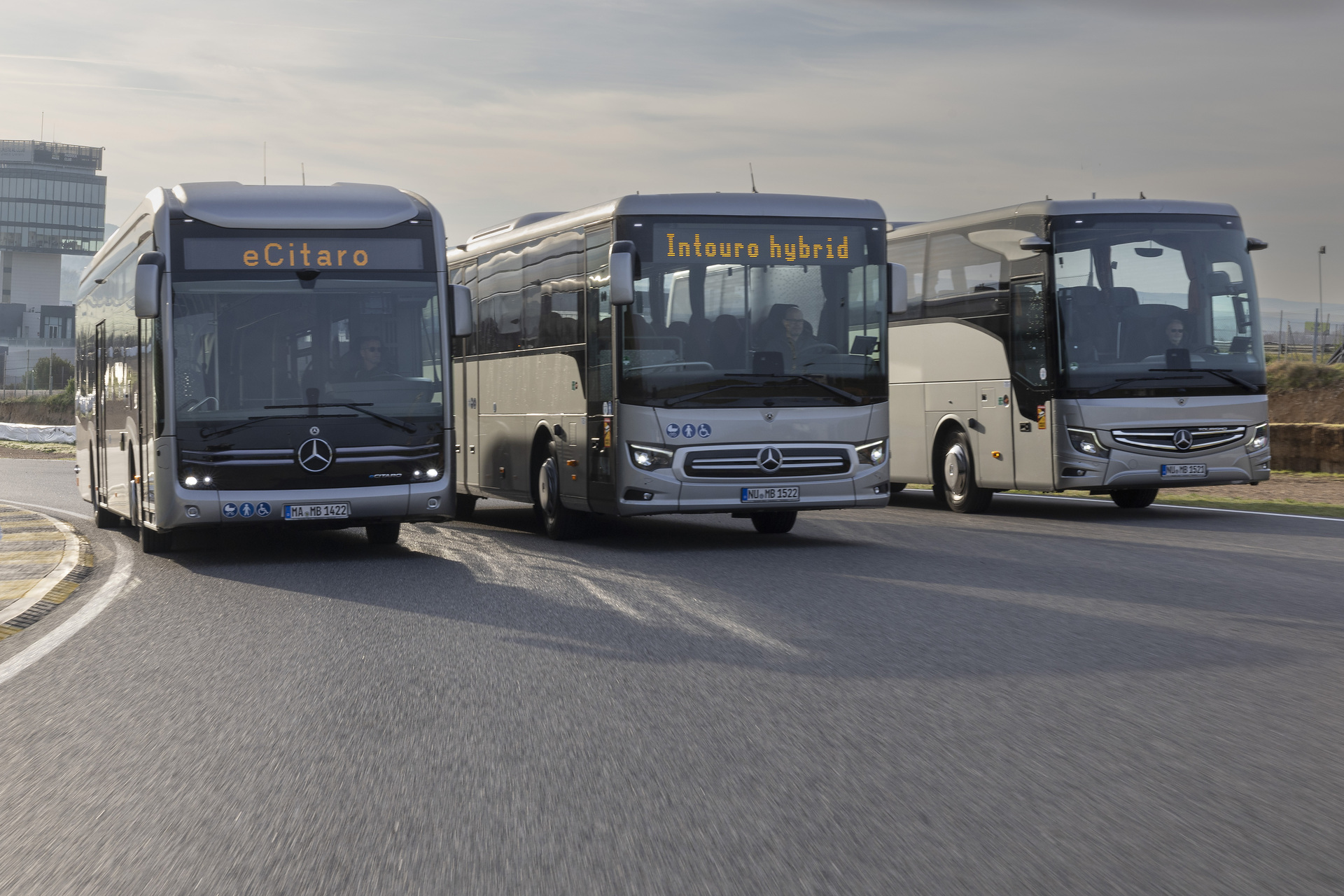 Daimler Buses demonstrates modern safety and drive systems under real-life conditions