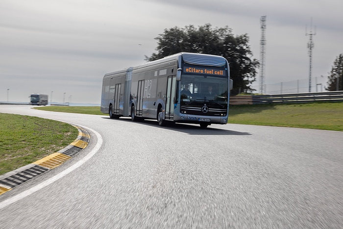 Daimler Buses demonstrates modern safety and drive systems under real-life conditions