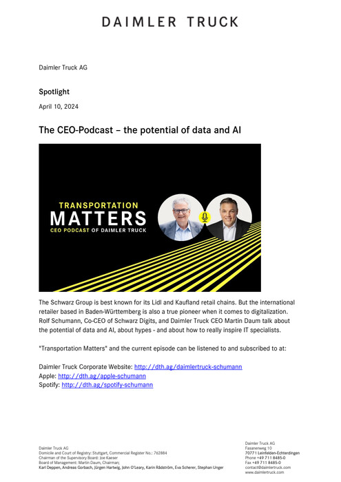 The CEO-Podcast – the potential of data and AI