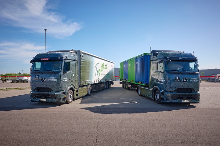 Start of eActros 600 customer testing – Contargo and Remondis take over first electric trucks