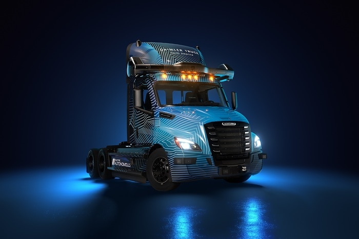 Daimler Truck unveils battery electric autonomous Freightliner eCascadia technology demonstrator