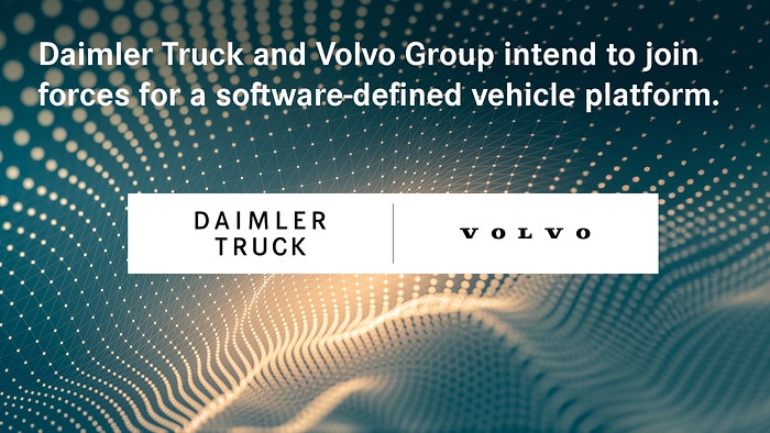 Daimler Truck and Volvo Group intend to form a joint venture for a software-defined vehicle platform to amplify digital transformation