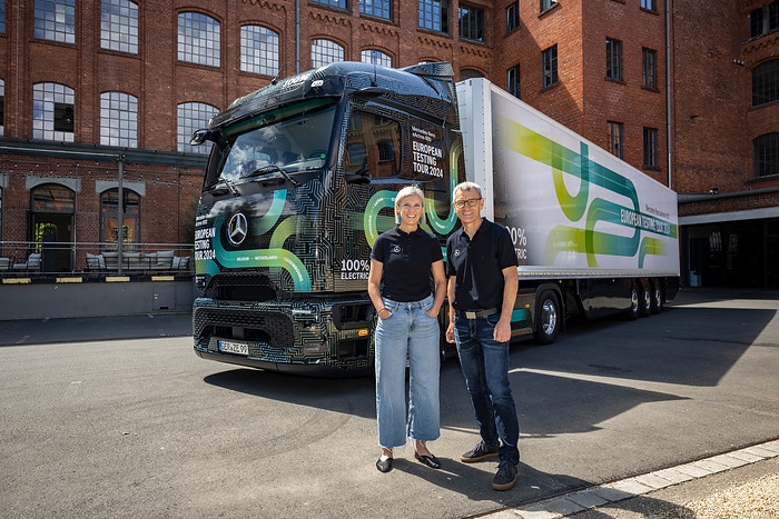 Starting signal for battery-electric mega trip:  eActros 600 on its way to the northernmost and southernmost points in Europe