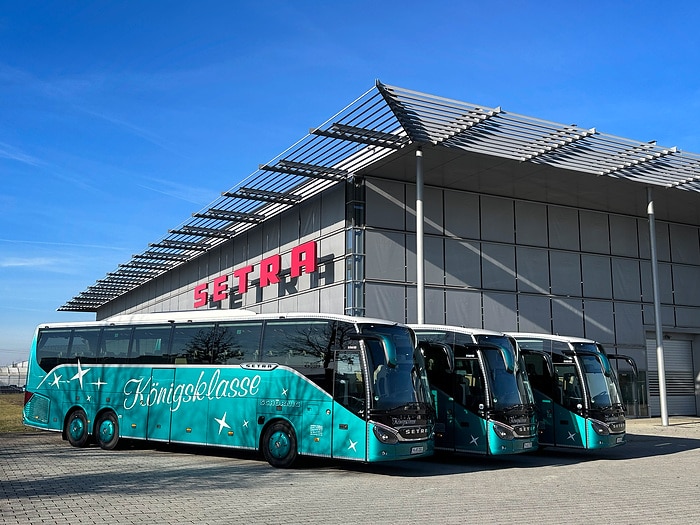 Zum Feiern schön: drei Busunternehmen begehen Jubiläum mit Setra ComfortClass