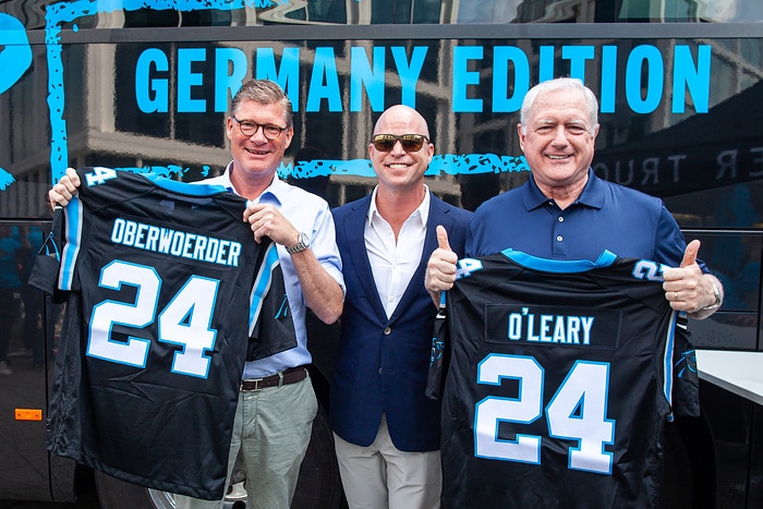 NFL team Carolina Panthers visits Daimler Truck employees in Leinfelden