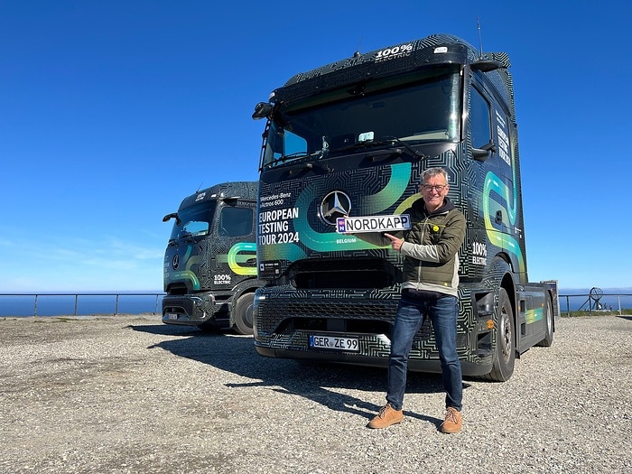 Electric European tour: eActros 600 test trucks complete the northernmost leg of the journey