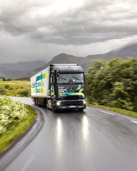 Electric European tour: eActros 600 test trucks complete the northernmost leg of the journey