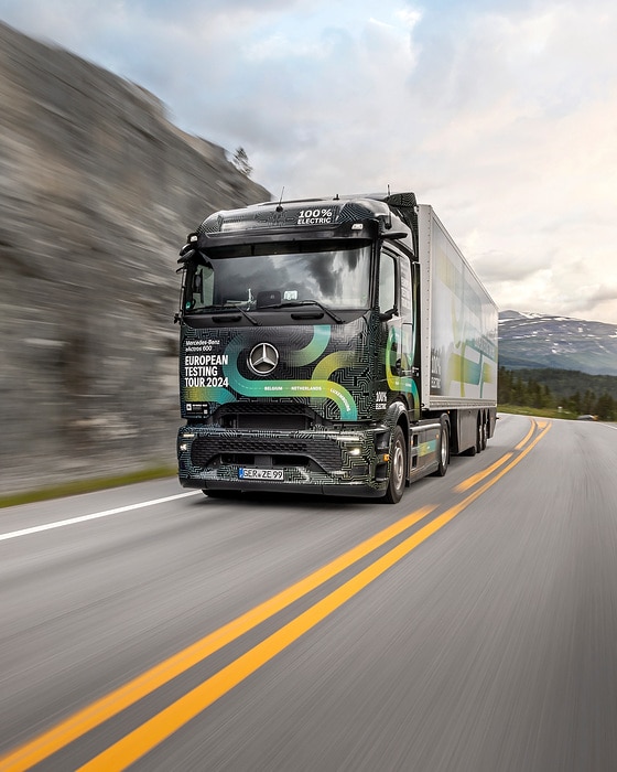 Electric European tour: eActros 600 test trucks complete the northernmost leg of the journey