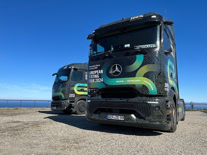 Electric European tour: eActros 600 test trucks complete the northernmost leg of the journey