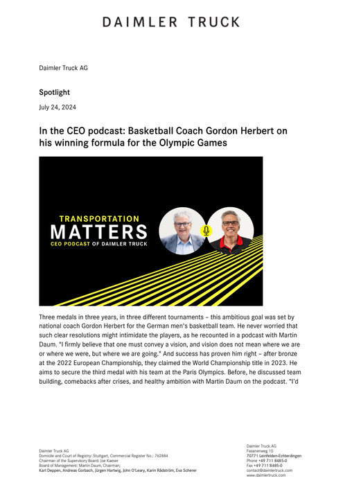 In the CEO podcast: Basketball Coach Gordon Herbert on his winning formula for the Olympic Games