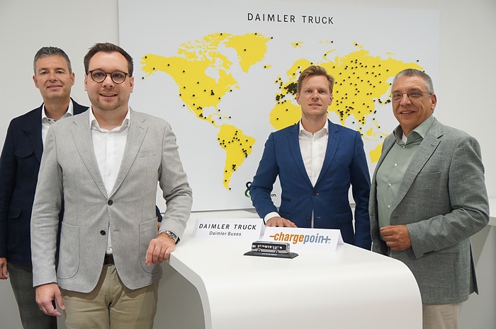 Daimler Buses and ChargePoint partner agree to deliver easy and seamless integration of high-quality vehicle data