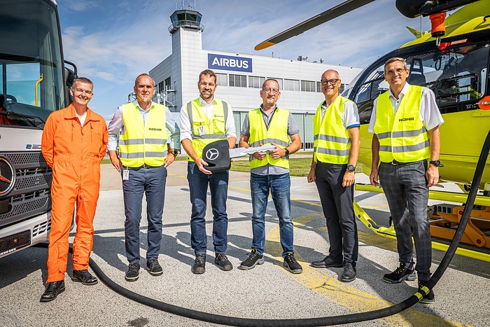 Einmal laden, eine Woche tanken: der eEconic als Hubschrauberbetankungsfahrzeug bei Airbus