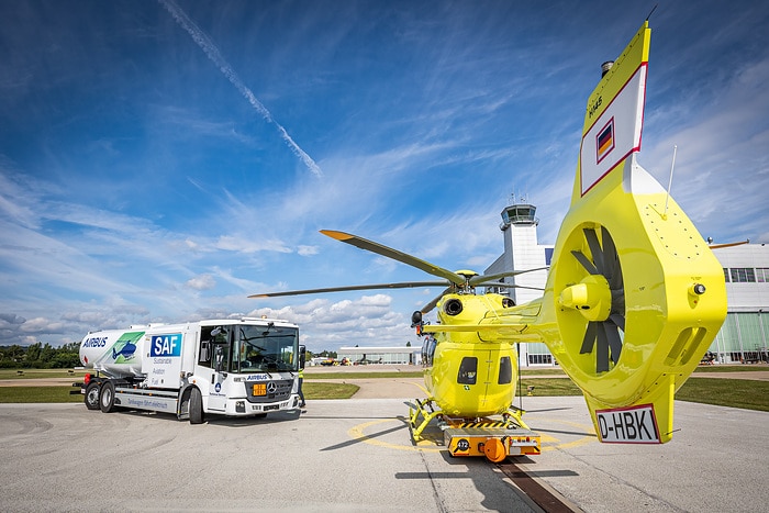 Einmal laden, eine Woche tanken: der eEconic als Hubschrauberbetankungsfahrzeug bei Airbus