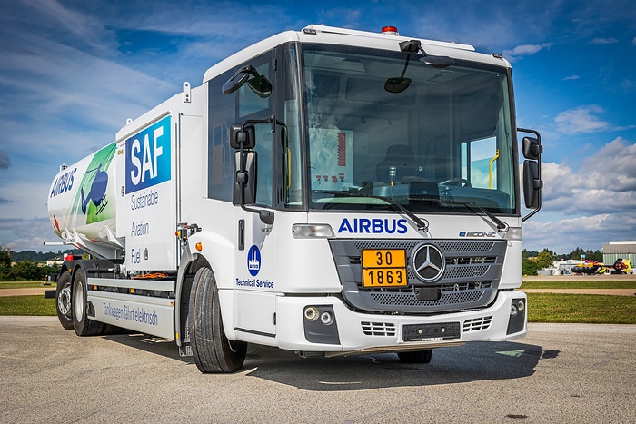 Einmal laden, eine Woche tanken: der eEconic als Hubschrauberbetankungsfahrzeug bei Airbus