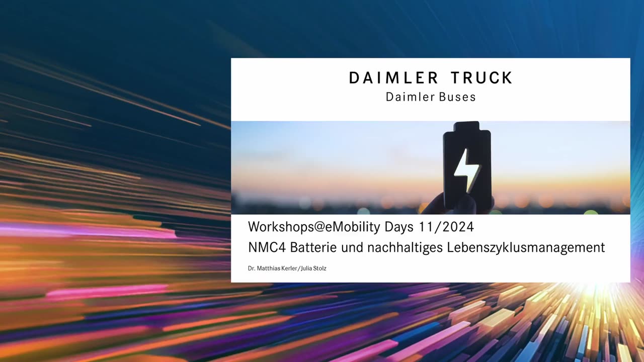 Daimler Buses eMobility Days 2.0 - Workshops