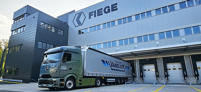 Vandijck Transport tests the eActros 600 on a long-haul route of over 1,500 kilometers