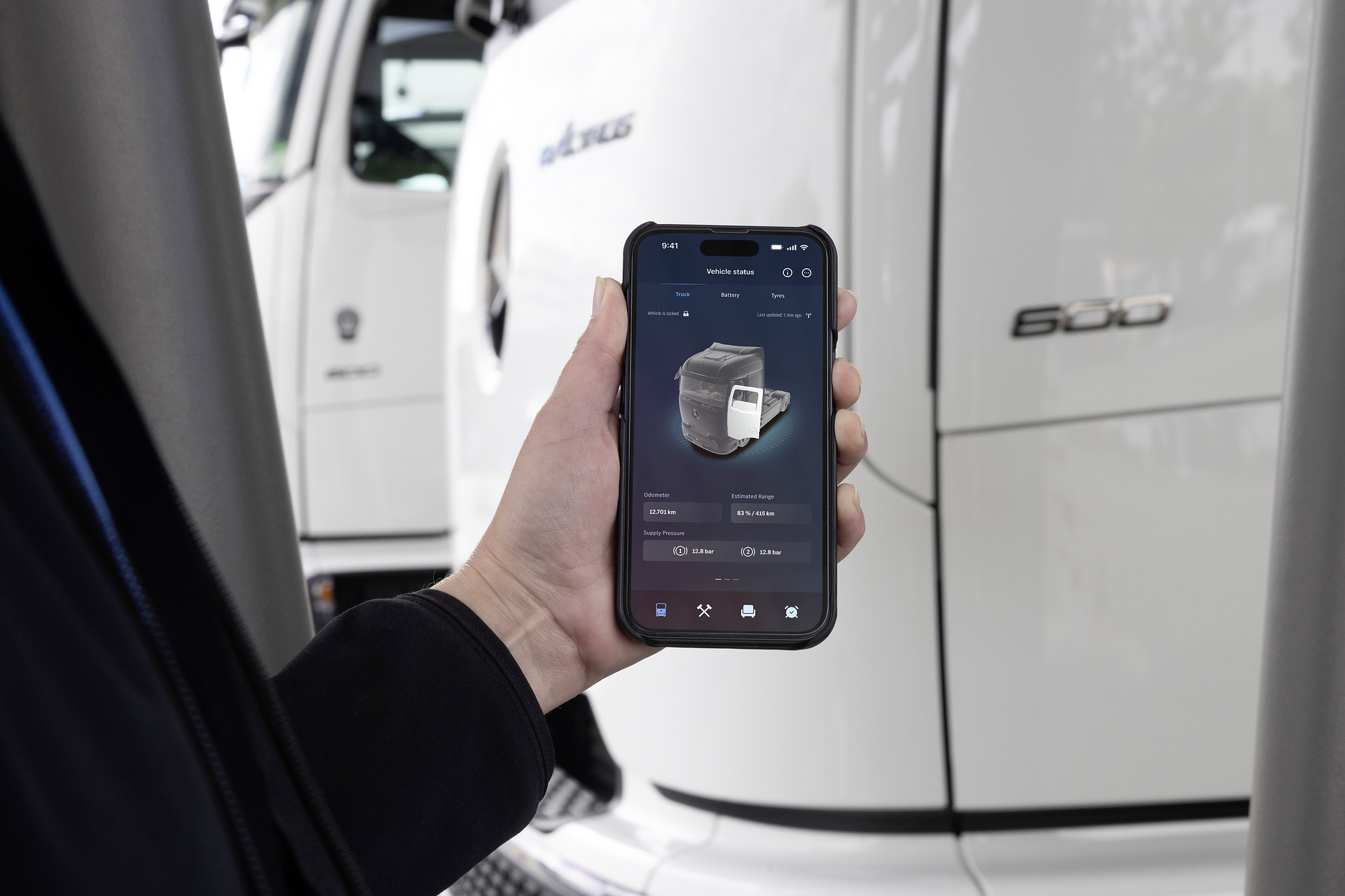 Mercedes-Benz Trucks Remote 3.0 App: den eActros 600 via Mobiltelefon immer fest im Blick Mercedes-Benz Trucks Remote 3.0 App: den eActros 600 via Mobiltelefon immer fest im Blick