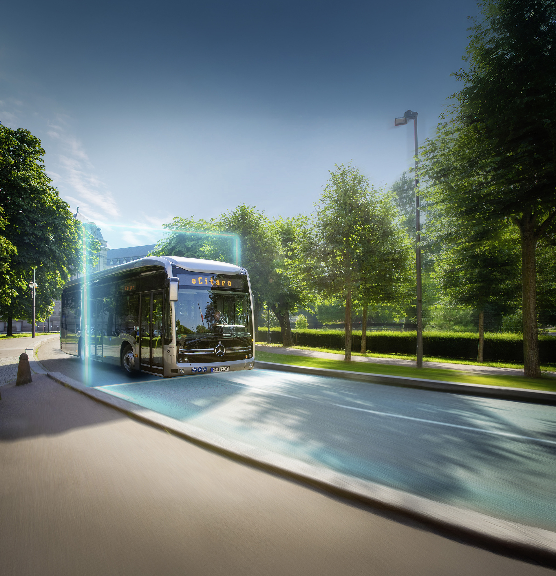 Omniplus On monitor Location Services plus, Zone management Mercedes-Benz, Daimler Buses Solutions and Omniplus in Hamburg: Daimler Buses at the UITP Summit 2025