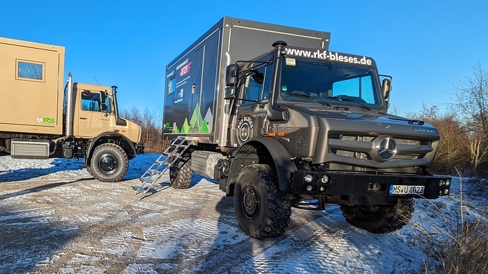 Unimog and Arocs ready for offroad adventures: From Bad Kissingen into the world
