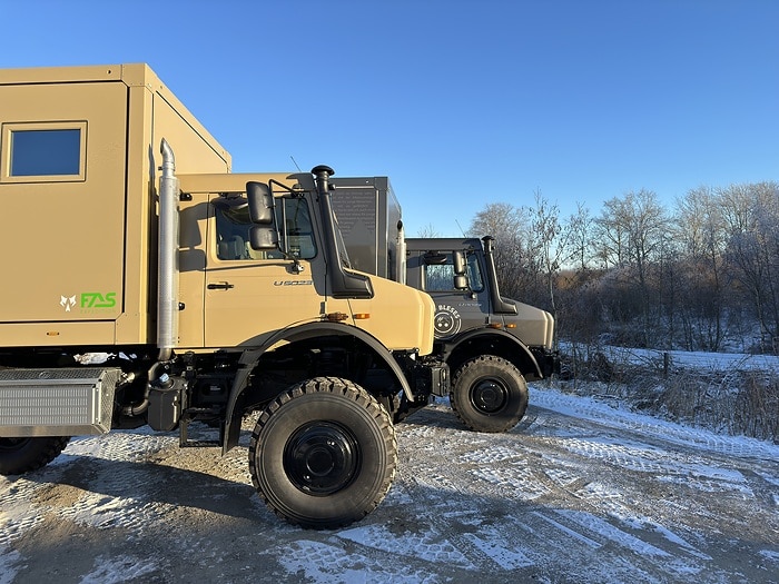 Unimog and Arocs ready for offroad adventures: From Bad Kissingen into the world