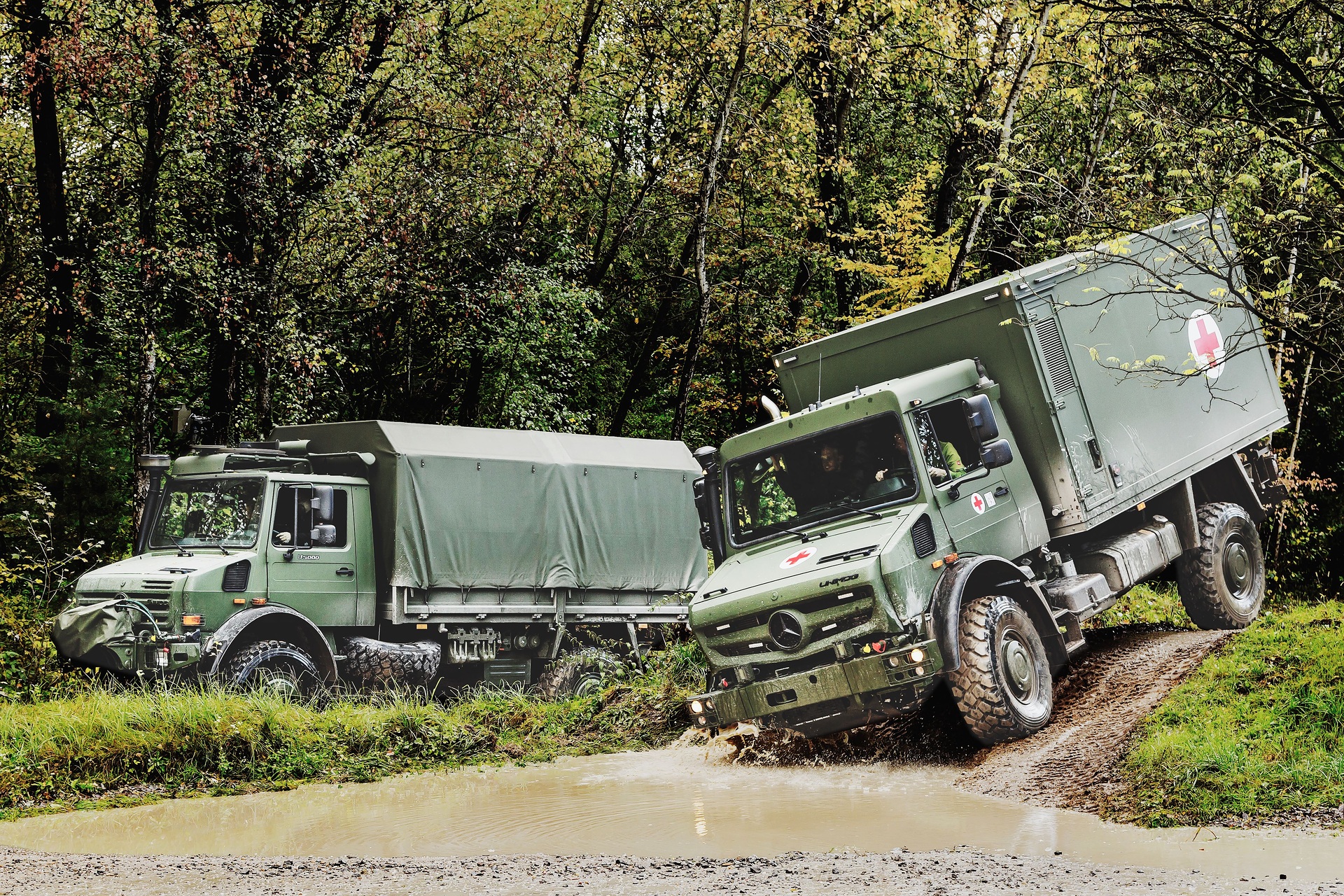 Mercedes-Benz Unimog as ambulance truck Mercedes-Benz Special Trucks takes part at the “Day of the German Armed Forces”