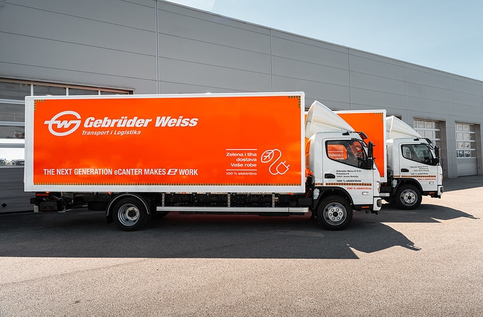 All-electric right to your doorstep: FUSO eCanter in use at logistics service provider Gebrüder Weiss in Croatia