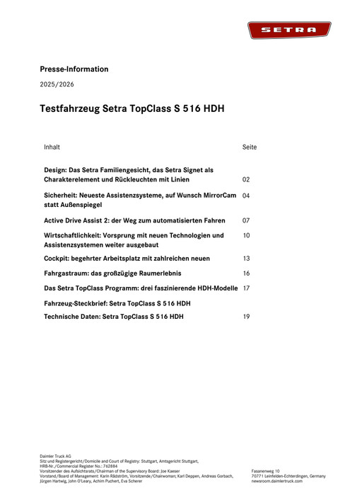 Testfahrzeug Setra TopClass S 516 HDH