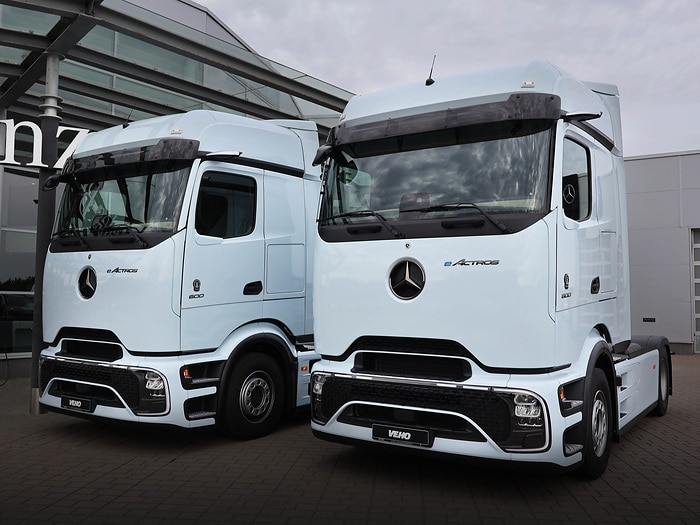 Mercedes-Benz Trucks hands over first eActros 600 models to major customer in Lithuania
