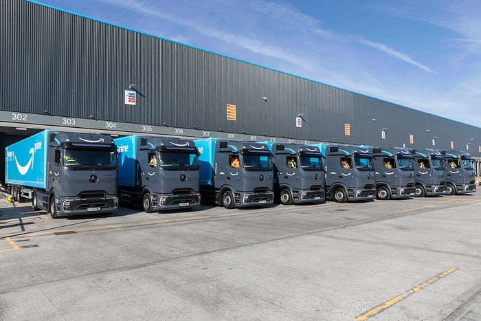 Mercedes-Benz eActros 600 für Amazon in UK unterwegs