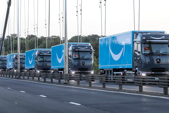 Mercedes-Benz eActros 600 für Amazon in UK unterwegs