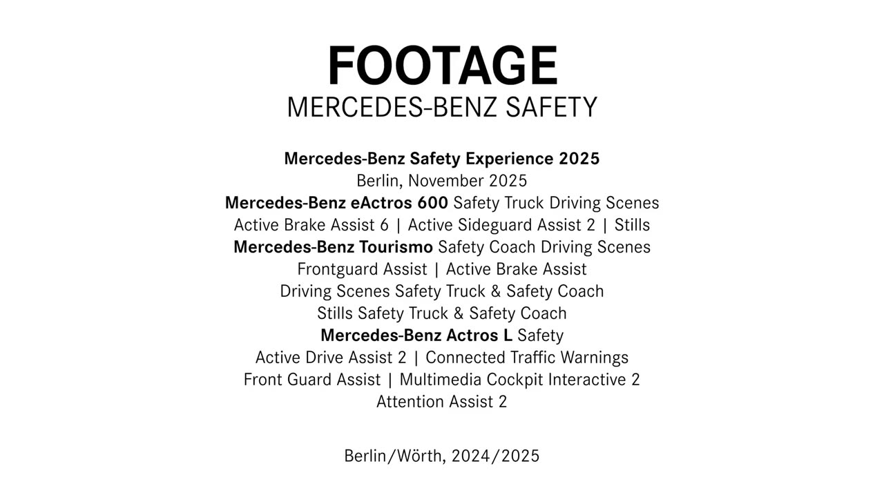 Footage | Mercedes-Benz Safety, November 2025