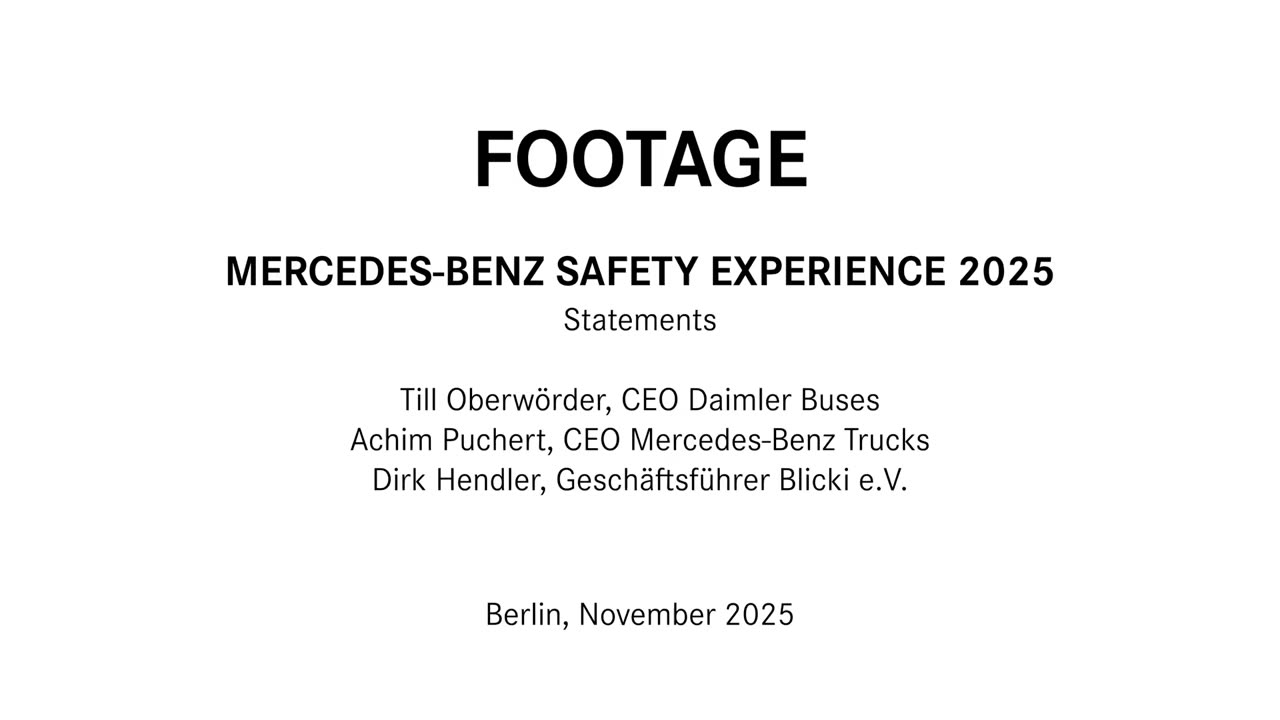 Footage | Mercedes-Benz Safety, November 2025