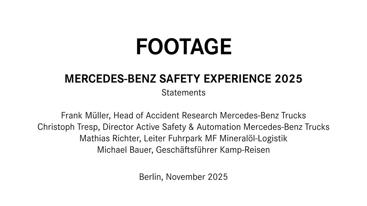 Footage | Mercedes-Benz Safety, November 2025