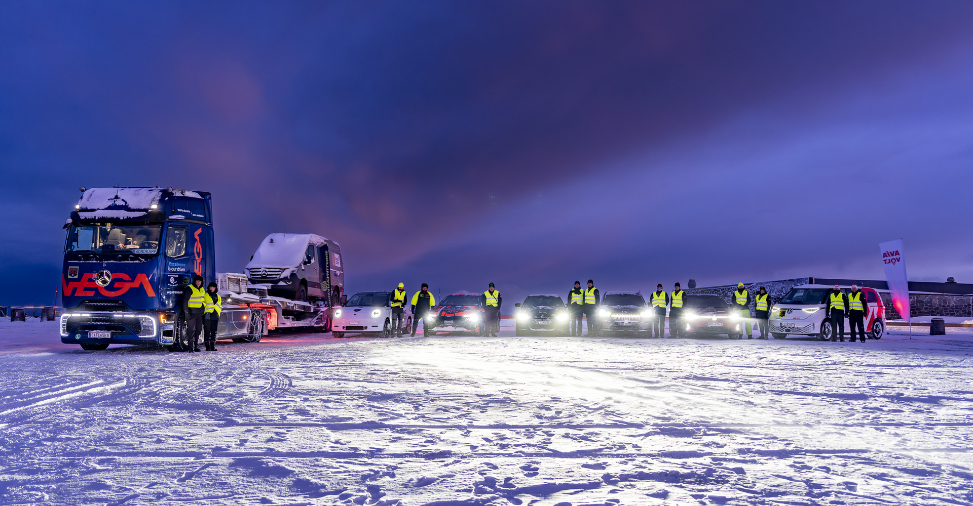 Premiere at the Arctic Circle: VEGA’s eActros 600 conquers the eNordkapp Challenge as the first battery-electric truck