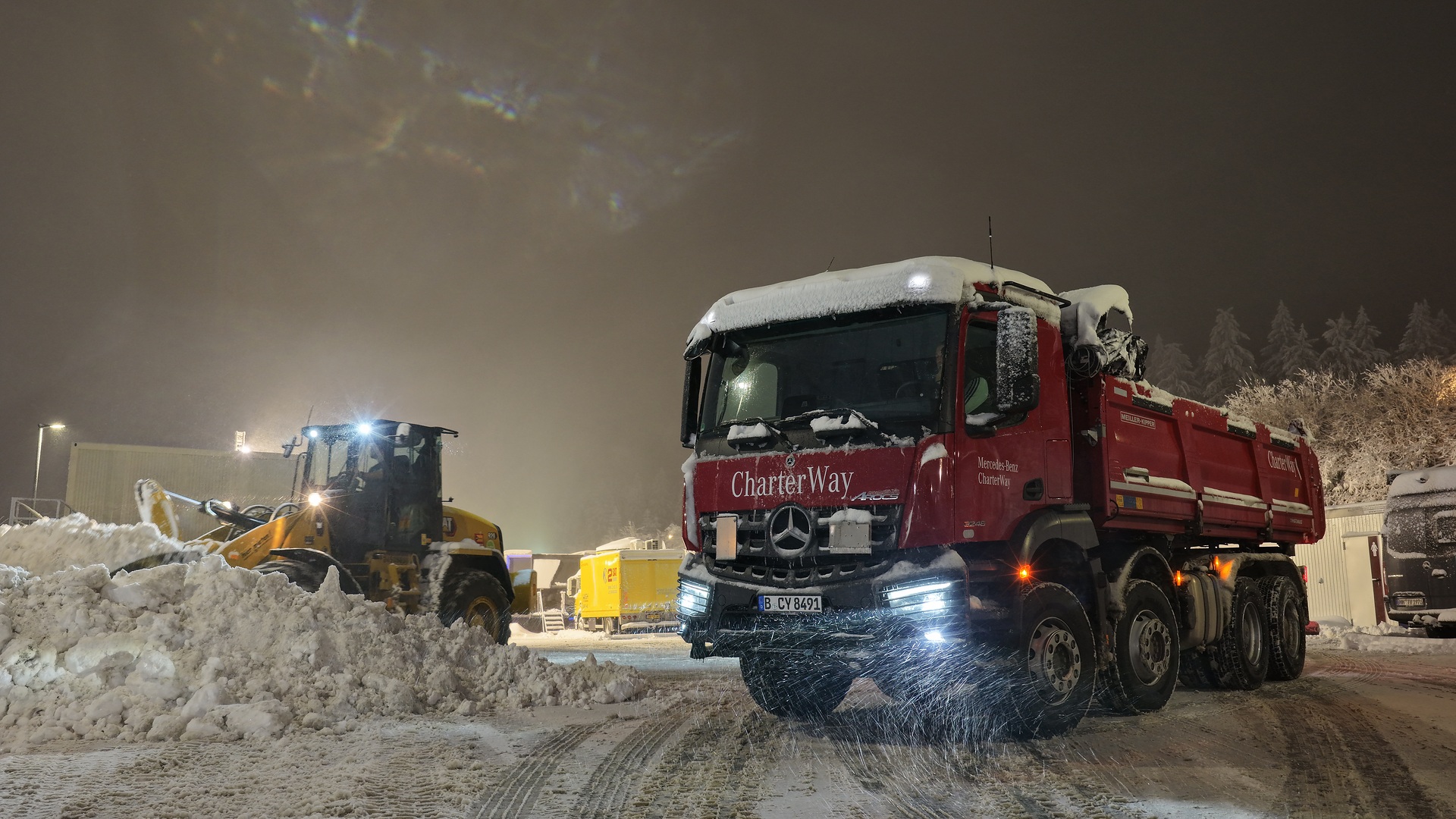 Mercedes-Benz Arocs im Schneedienst beim Biathlon-Weltcup 2026 in Oberhof