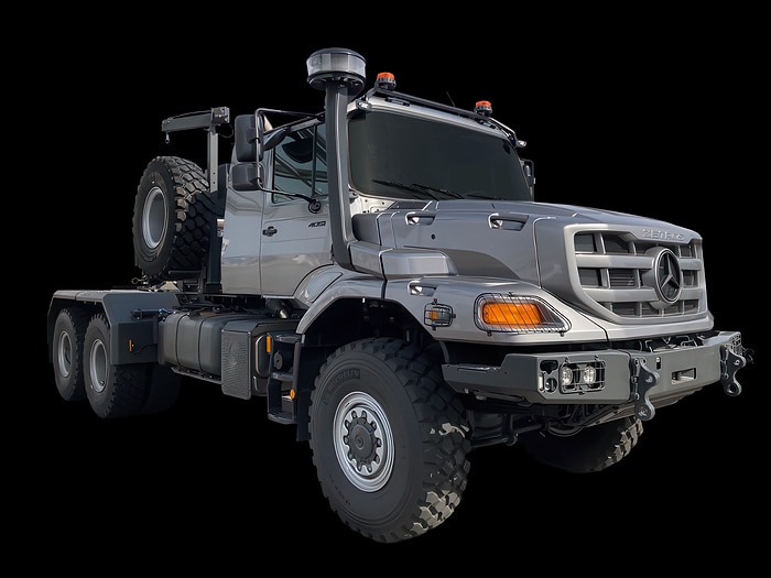 Portfolio von A bis Z: Daimler Truck präsentiert seine Mercedes-Benz Lkw Baureihen Arocs und Zetros auf der World Defense Show