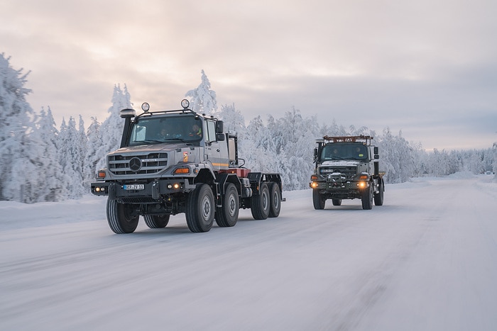 Grünes Licht am Polarkreis: Defence-Fahrzeuge von Daimler Truck bestehen Wintererprobung auf Eis und Schnee