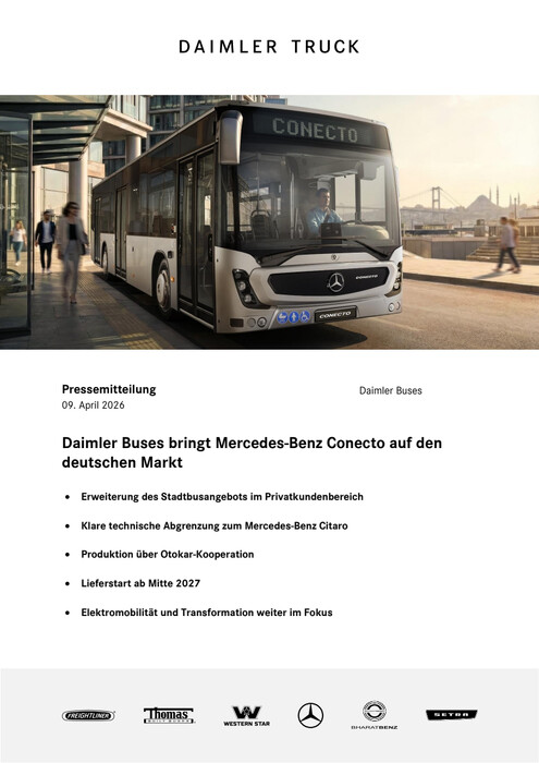 Daimler Buses bringt Mercedes-Benz Conecto auf den deutschen Markt