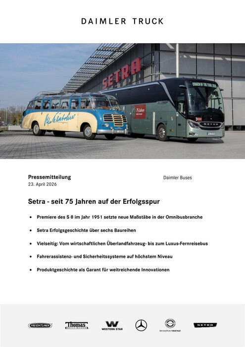 Setra - seit 75 Jahren auf der Erfolgsspur