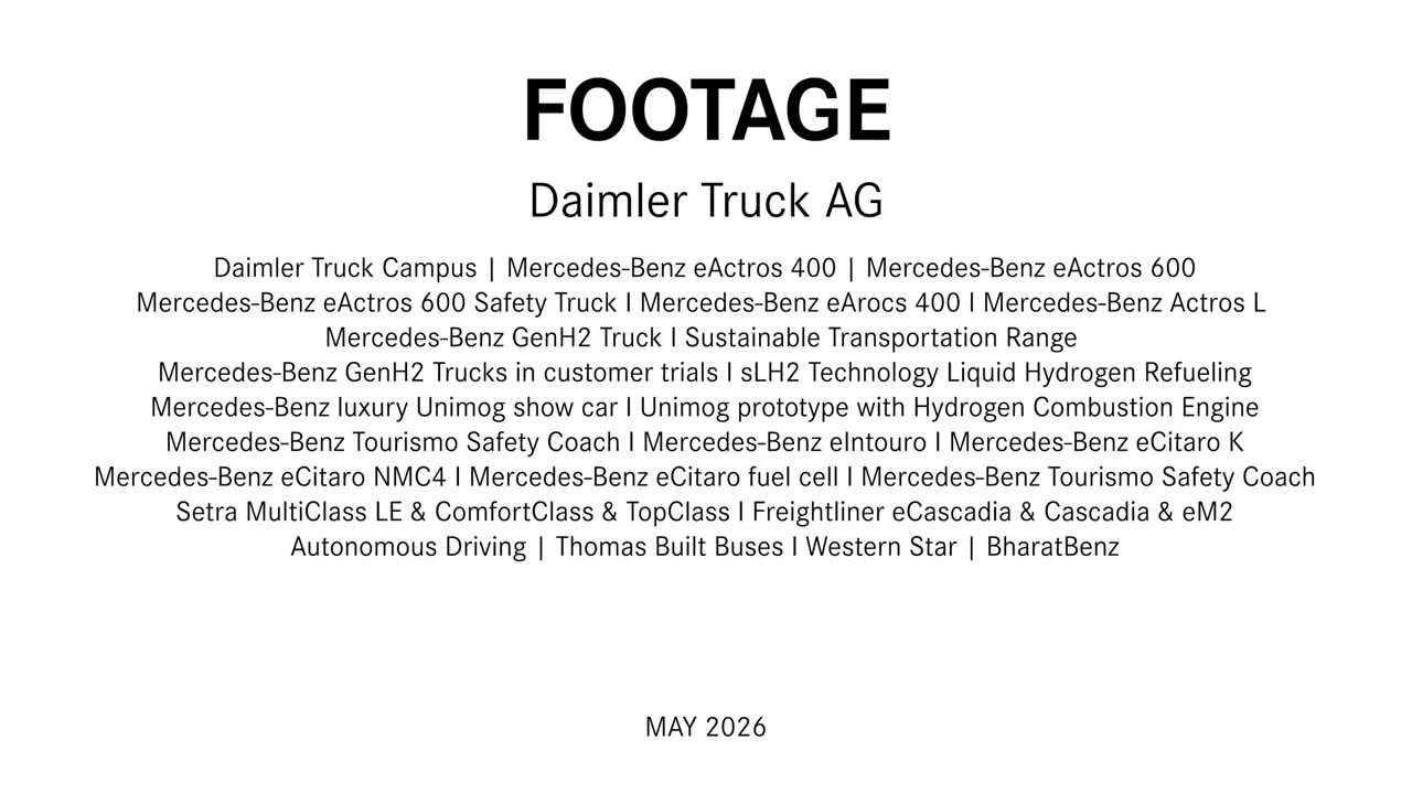 Footage | Daimler Truck AG, Mai 2026