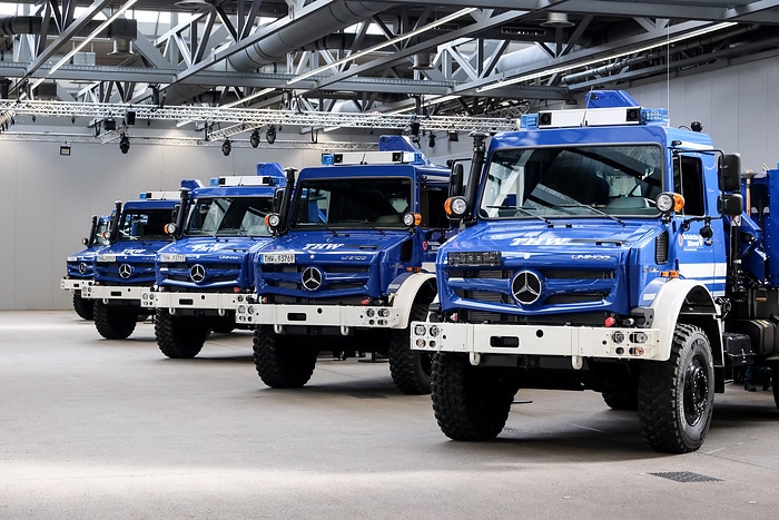 Starke Flotte für schwere Aufgaben: Unimog-Großauftrag für THW 