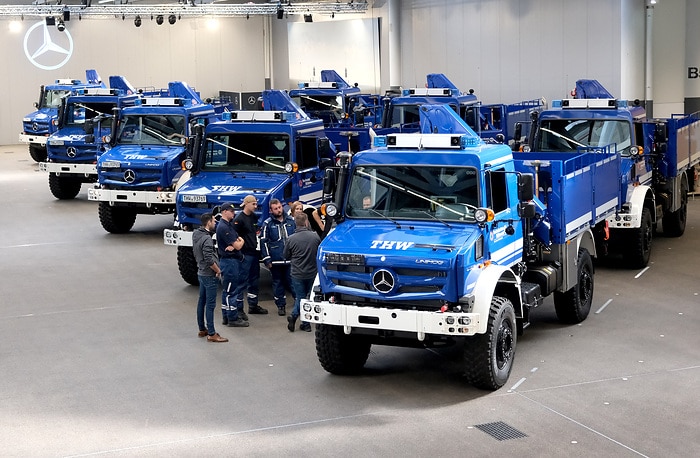 Starke Flotte für schwere Aufgaben: Unimog-Großauftrag für THW