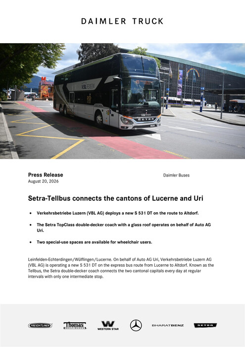Setra-Tellbus connects the cantons of Lucerne and Uri